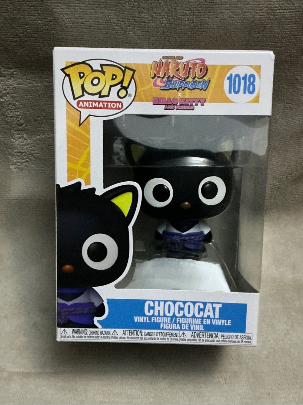 Funko Chococat Vinyl Figure - Black with Yellow Ear Accents and Purple Outfit